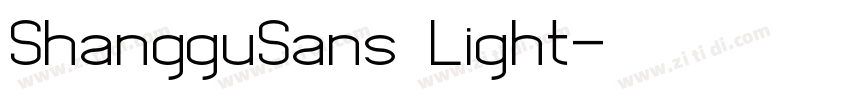 ShangguSans Light字体转换